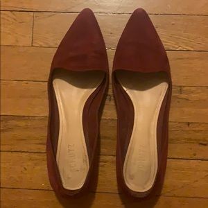 Schutz Burgundy Flats